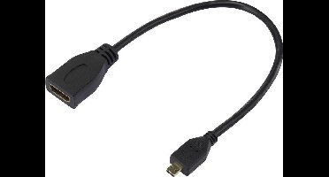 SpeaKa Professional SP-7870588 HDMI Adapter [1x HDMI-stekker D micro - 1x HDMI-bus] Zwart Vergulde steekcontacten 20.00