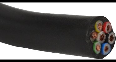 Stroomkabel 7-aderig 6x1 mm 1x1,5 mm