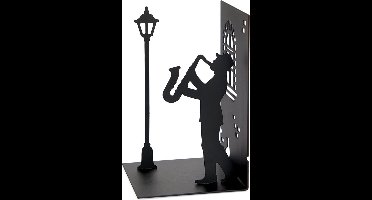 Balvi Boekensteun Muziek Jazz Metaal Zwart