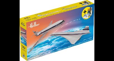 Heller Modelbouwpakket Militaire voertuigen - 50333 Caravelle and Concorde Planes Plastic - 1:100 - Modelbouw