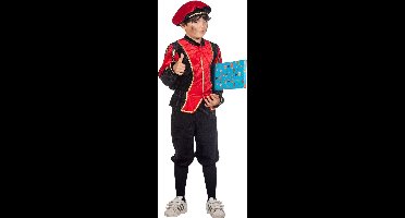 Wilbers & Wilbers - Pietenpakken - Vrolijk Pietje Rood Pietenpak Kind Kostuum - Rood - Maat 152 - Sinterklaas - Verkleedkleding