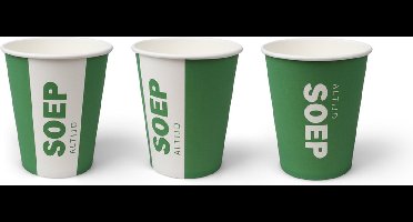 Soepbekers (Altijd soep), Groen Karton | 237ml- Ø 80mm 100 stuks