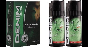 Denim Musk - SET - Eau de Toilette 100 ml & Deo Spray 2 x 150 ml