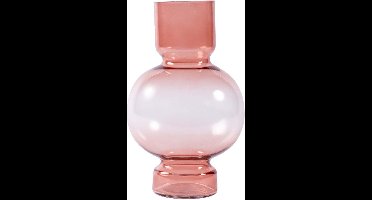 PTMD Selino Ronde Vaas - H24 x Ø15 cm - Glas - Roze