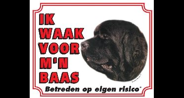 Newfoundlander Waakbord - Ik waak voor mijn baas