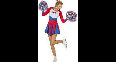 Cheerleader jurkje vrouw rood-wit-blauw - Maatkeuze: Maat 42