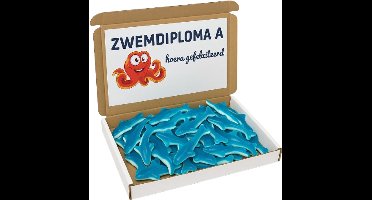 Brievenbus cadeau Zwemdiploma A met gratis wenskaart