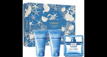 Versace Eau Fraiche Pour Homme EDT 50 ml + Aftershave Balm 50 ml + Shower Gel 50 ml