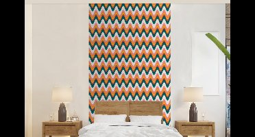 Behang - Fotobehang Retro - Disco - Golven - Kleur - Breedte 120 cm x hoogte 240 cm