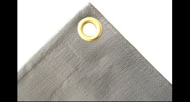 Afdekzeil 280g/m², grijs, waterdicht zeil, scheurbestendig, UV-bestendig, met ogen, 5x6m (30m²)
