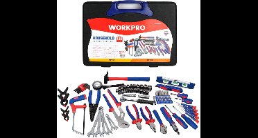 WORKPRO WP209026 – Gereedschapset – 139-delig – In Koffer – Dopsleutels, Tangen & Schroevendraaiers – Complete Toolset