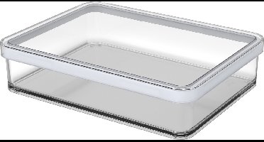 Rotho Loft voedselbewaardozen - met witte siliconenafdichtring - vleesbewaardoos 1 liter - transparant