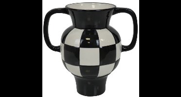 Vaas Keramiek - Zwart/Wit - 22x14,5x22,5cm