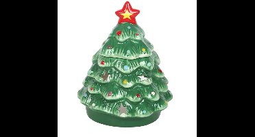 Kerstboom Oliebrander – Keramische Geurbrander 16 cm – Voor Etherische Oliën & Geurmelts – Nostalgic Christmas Collectie – Feestelijke Huisdecoratie