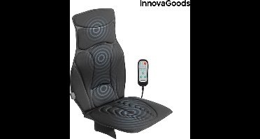 InnovaGoods Shiatsu Stoel Massage Kussen-Elektrisch Nek en Rug Apparaat-Massagestoel-Warmte Functie-Shiatsu Stoel Massage Kussen-Zwart