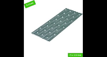 GB Spijkerplaat - 75 x 150 mm - Dikte 1.3 mm - Verzinkt - 4 stuks