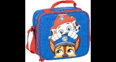 Paw Patrol Thermo Lunchtas Kinderen met Naamlabel 21,5x19x8,5 cm - Blauw / Rood