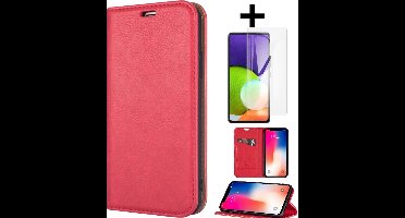 Rico Vitello Magnetische Wallet case Geschikt voor Samsung Galaxy A30 kleur Rood + gratis screenprotector