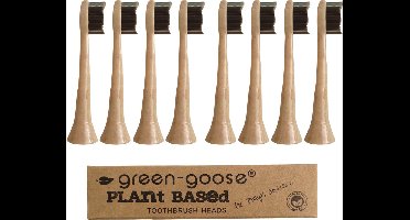 green-goose® Sonicare Bioplastic Opzetborstels - 8 Stuks - Plant-based Materiaal - Houtskool Haren - BPA-vrij