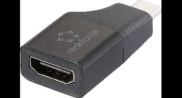 Renkforce RF-6418168 USB-C / HDMI Adapter [1x USB-C stekker - 1x HDMI-bus] Zwart