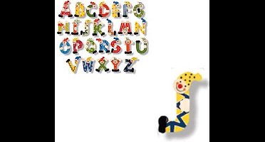Houten naamletter clown, J