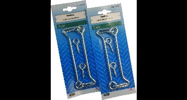 4x STARX windhaak met schroefoog, verzinkt, 140 mm