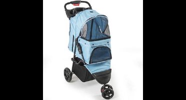 Topmast Hondenbuggy Blauw 3 wielen