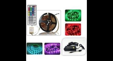 ABC-LED - Led strip - 5 m -  RGB - Plug & play - NON-WATERPROOF - incl. controller 44-key