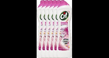 Cif Pink Flower Cream - 8 x 500 ml - Schuurmiddel - Voordeelverpakking