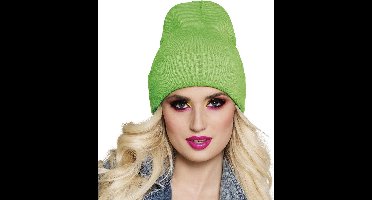 12 stuks: Beanie - neon groen