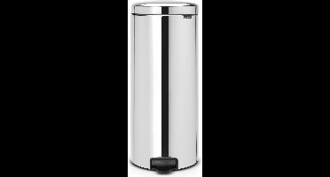 Brabantia NewIcon Prullenbak - 30 liter - Brilliant Steel - met Metalen binnenemmer