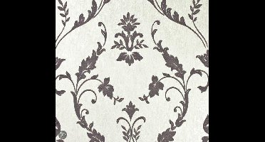 Dutch Wallcoverings Vliesbehang dessin - Paars/crème