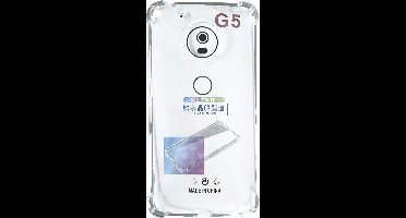 Hoesje Geschikt voor Motorola Moto G5 Anti shock silicone back cover/Transparant hoesje
