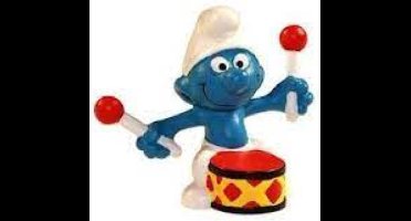Smurf met trommel - trommelaar - drummer speelfiguur Schleich 5 cm
