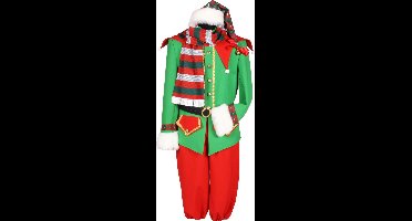 Kerst Elf Polestar Heren - Kerstelf Heren - Groen/Rood - Maat XL