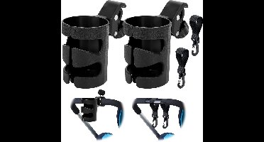 Solidchoice - Set van 2 Draaibare Drinkbekers voor Kinderwagens en Fietsen