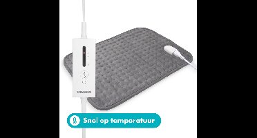 Tomado THP0403G - Elektrisch warmtekussen - 40 x 30 cm - 5 standen - Geschikt voor nek, schouders en rug - Grijs