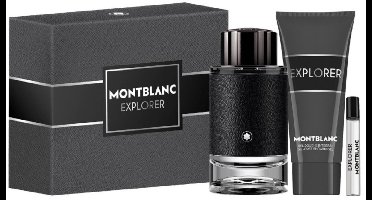 Montblanc Explorer Giftset - 100 ml eau de parfum spray + 7,5 ml eau de parfum spray + 100 ml showergel & shampoo - cadeauset voor heren