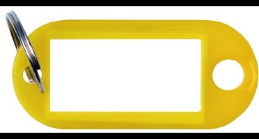 Sleutellabel, geel, 50x20 mm, 10 stuks