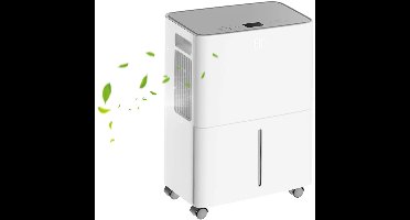 G&G luchtontvochtiger - Dehumidifier - Vochtvreter - 12-22m2 - 12 liter - Automatische vochtregeling - Energiezuinig - Wit