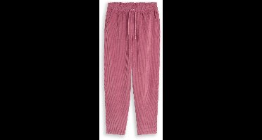 Tom Tailor Denim - Barrel-corduroybroek met trekkoord - Maat L - dusty berry