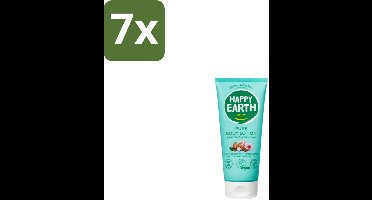 7 x Happy Earth – Bodylotion – 100% Natuurlijk – 200 ml - 100% Natuurlijke Bodylotion - Vegan Bodylotion - Droge Huid Verzorging - Biologische Amandelolie - Sheaboter