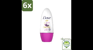 Dove - Deodorant - Roller Go Fresh Acai Berry & Waterlily - Frisse geur - 50 ml - Voordeelverpakking - 6 stuks - Açaí Berry & Waterlily - Frisheid