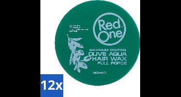 Red One - Haarwax - Cobra Aqua - Maximale Controle - Voor Krachtige Hold & Glans - 150 ml - Voordeelverpakking - 12 stuks