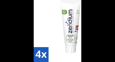 4 x Zendium Tandpasta Junior 75 ml - Tandpasta Voor Kinderen - Melktanden Beschermen - Volwassen Tanden Beschermen - Natuurlijke Enzymen - Eiwitten Voor Mond
