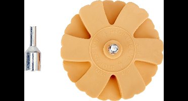 YATO YT-83308 Professionele Stickerverwijderaar Schijf – Ø 88 mm – Medium Rubberen Krasschijf voor Accuboormachine – Inclusief M8 Adapter – Voor Lakveilige Lijmverwijdering