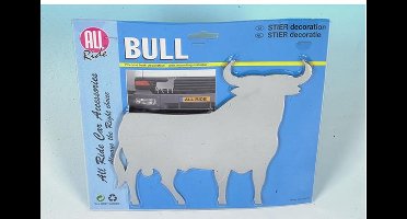 All Ride Bull Auto Embleem – Chroomlook Stier – Grille Embleem met Boutbevestiging