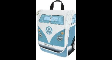 BRISA VW Collection - VW T1 Bulli-bus toilettas, badkamer-, reis- en wastas om op te hangen (unisex, topkwaliteit) - blauw