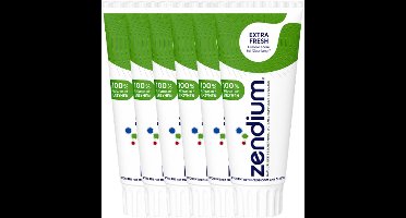 Zendium Extra Fresh Tandpasta - 6 x 75 ml - Voordeelverpakking