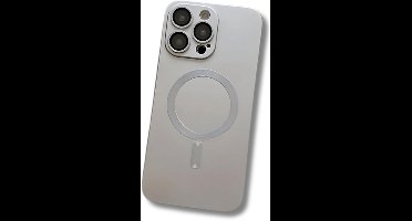 GREEN ON Lens Shield MagSafe TPU Case geschikt voor iPhone 15 Pro - Wit Zilver